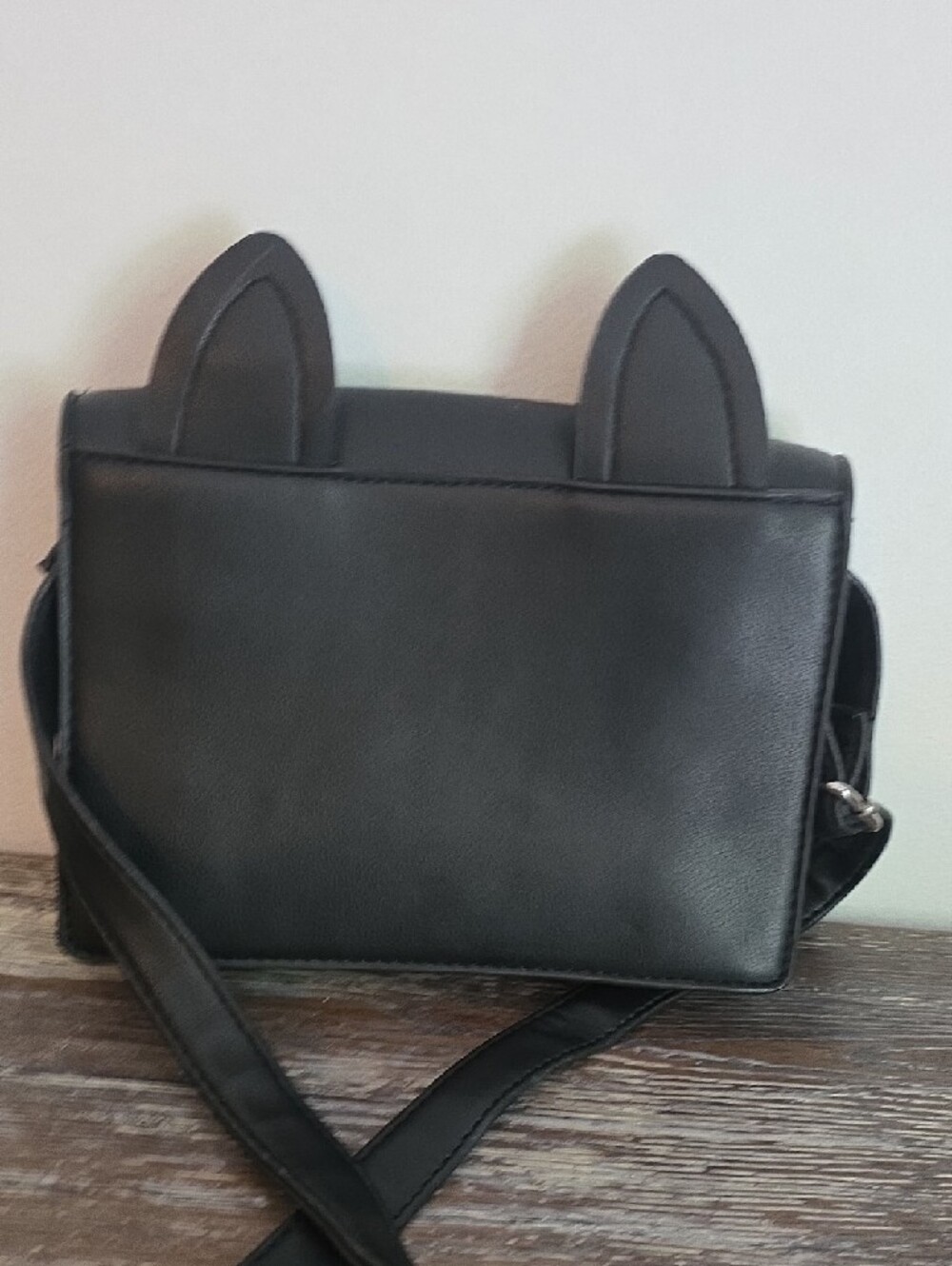 Black Cat-Ear Crossbody Bag - Cute Women's Shoulder Bag - Picture 4 of 4